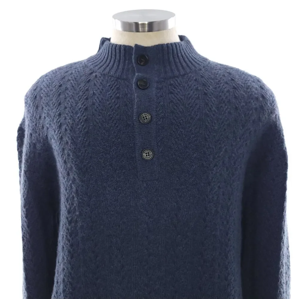 Mauricio Baldassari 4 Button Mock 4ply Cashmere Long Sleeve Mens Sweater 3XL